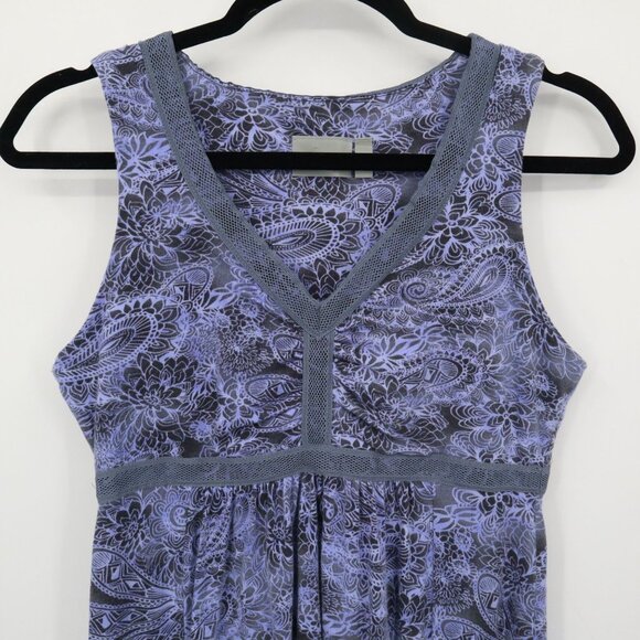 Athleta Paisley Dress Womens S Purple Boho Feminine Active Casual Beach Hippie - Picture 5 of 16